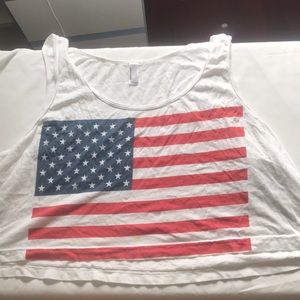 American apparel USA flag crop top